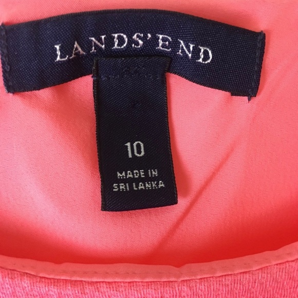 Lands' End Pink Summer Dress, Sleeveless, Lined, Pockets EUC - Picture 2 of 8